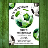 Invitation d'anniversaire de football - Fête de fo