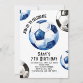Invitation d'anniversaire de football - Fête de fo (Devant)