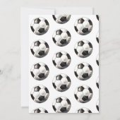 Invitation d'anniversaire de football - Fête de fo (Dos)