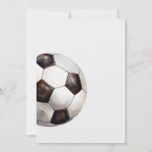 Invitation d'anniversaire de football, fête de foo (Dos)