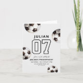 Invitation d'anniversaire de football, Garçons Foo (Devant)