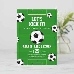 Invitation d'anniversaire de football Invitation d