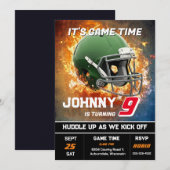 Invitation d'anniversaire de football modifiable (Devant / Derrière)