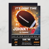 Invitation d'anniversaire de football modifiable (Devant / Derrière)