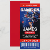 Invitation d'anniversaire de football modifiable (Devant / Derrière)