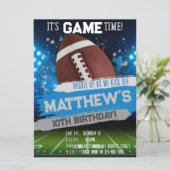 Invitation d'anniversaire de football modifiable (Debout devant)