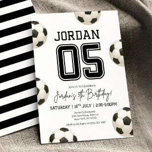 Invitation d'anniversaire de football modifiable B