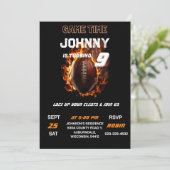 Invitation d'anniversaire de football personnalisé (Debout devant)
