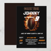 Invitation d'anniversaire de football personnalisé (Devant / Derrière)