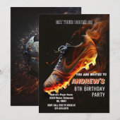 Invitation d'anniversaire de football personnalisé (Devant / Derrière)