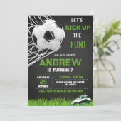 Invitation d'anniversaire de football personnel (Debout devant)