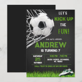 Invitation d'anniversaire de football personnel (Devant / Derrière)