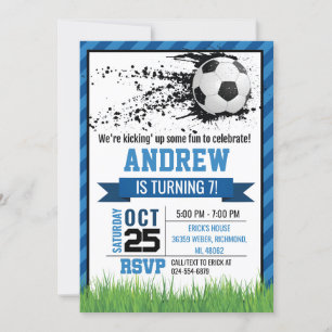 Invitation d'anniversaire de football personnel