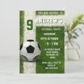 Invitation d'anniversaire de football personnel (Debout devant)