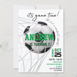 Invitation d'anniversaire de football personnel