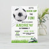 Invitation d'anniversaire de football personnel (Debout devant)