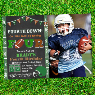 Invitation d'anniversaire de football pour 4 ans
