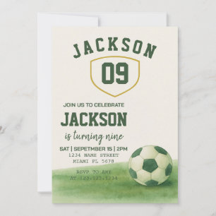 Invitation d'anniversaire de football pour enfants