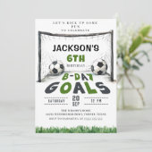 Invitation d'anniversaire de football pour enfants (Debout devant)