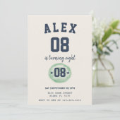 Invitation d'anniversaire de football pour enfants (Debout devant)