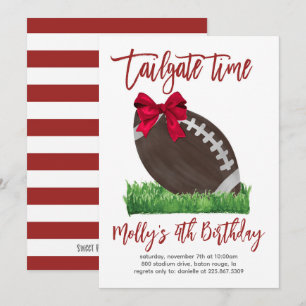 Invitation d'anniversaire de football pour fille T