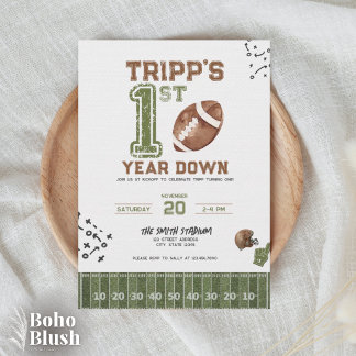 Invitation d'anniversaire de football pour garçon