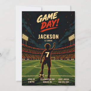Invitation d'anniversaire de football pour garçon