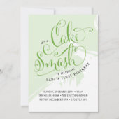 Invitation d'anniversaire de fracas de gâteau, (Devant)