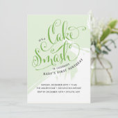 Invitation d'anniversaire de fracas de gâteau, (Debout devant)