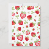 Invitation d'anniversaire de fraise (Dos)