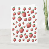 Invitation d'anniversaire de fraises (Devant)