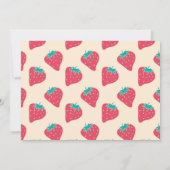 Invitation d'anniversaire de fraises (Dos)