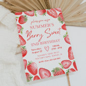 Invitation d'anniversaire de fraises | Berry Invit