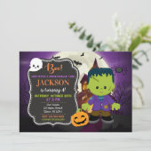 Invitation d'anniversaire de Frankenstein (Debout devant)