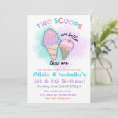 Invitation d'anniversaire de frère, double anniver (Debout devant)