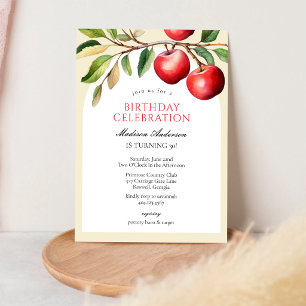 Invitation d'anniversaire de fruits de pomme
