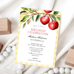 Invitation d'anniversaire de fruits de pomme