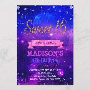Invitation d'anniversaire de galaxie
