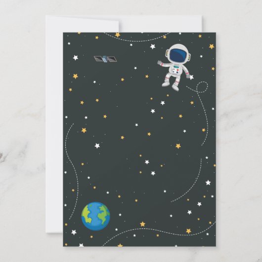 Invitation d'anniversaire de Galaxy (Dos)