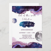 Invitation d'anniversaire de Galaxy (Devant / Derrière)