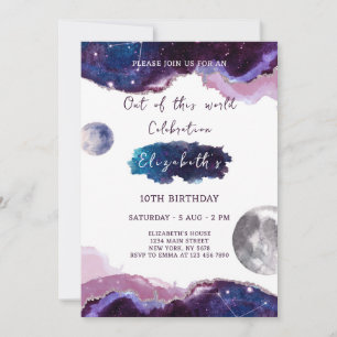 Invitation d'anniversaire de Galaxy
