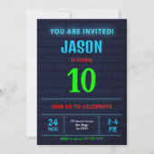 Invitation d'anniversaire de garçon (Devant)