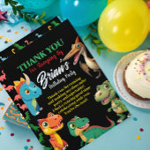 Invitation d'anniversaire de garçon aux dinosaures