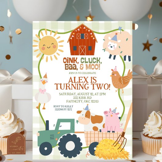 Invitation d'anniversaire de garçon avec des anima