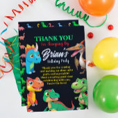 Invitation d'anniversaire de garçon avec dinosaure