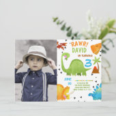 Invitation d'anniversaire de garçon avec photo de  (Debout devant)