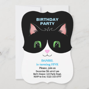 Invitation d'anniversaire de garçon avec un mignon