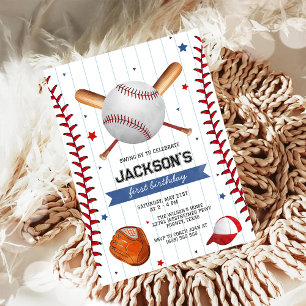 Invitation d'anniversaire de garçon de baseball