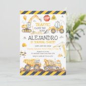 Invitation d'anniversaire de garçon de camion à be (Debout devant)