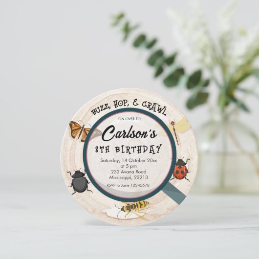 Invitation d'anniversaire de garçon de chien (Debout devant)